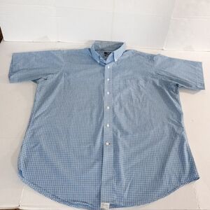 Berkley and Jensen Button Down Plaid Wrinkle Free Dress Shirt Size XL Runs Big